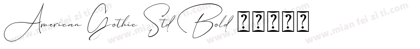 American Gothic Std Bold字体转换
